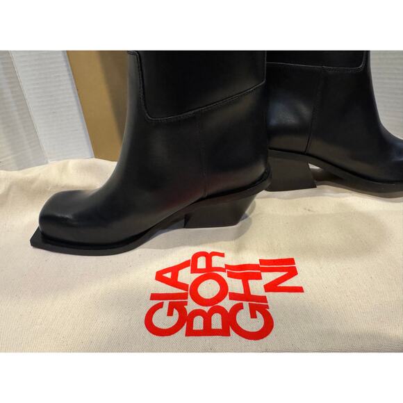 GIABORGHINI women's square-toe leather boots | Cowboy BootsEU37=US6.6.5-75-7 NEW - Picture 8 of 16